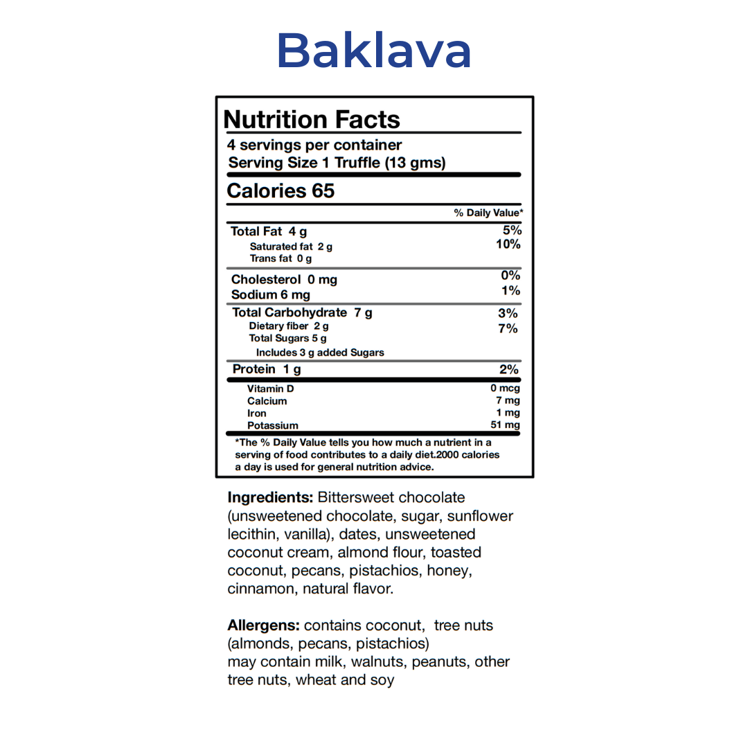 Baklava Chocolate Truffle 4pack (16 truffles)