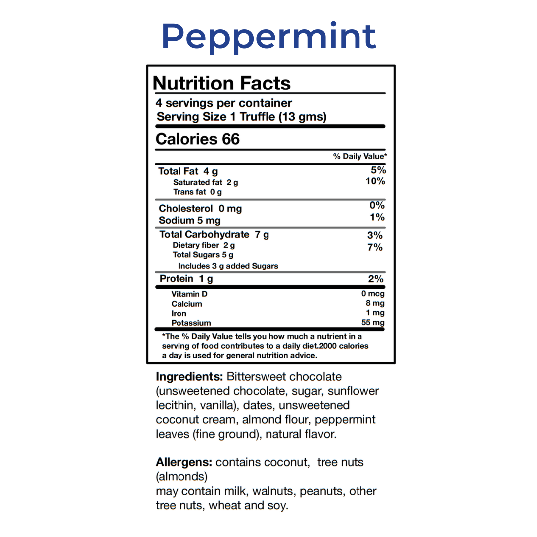 Peppermint Chocolate Truffles 4pack (16 truffles)